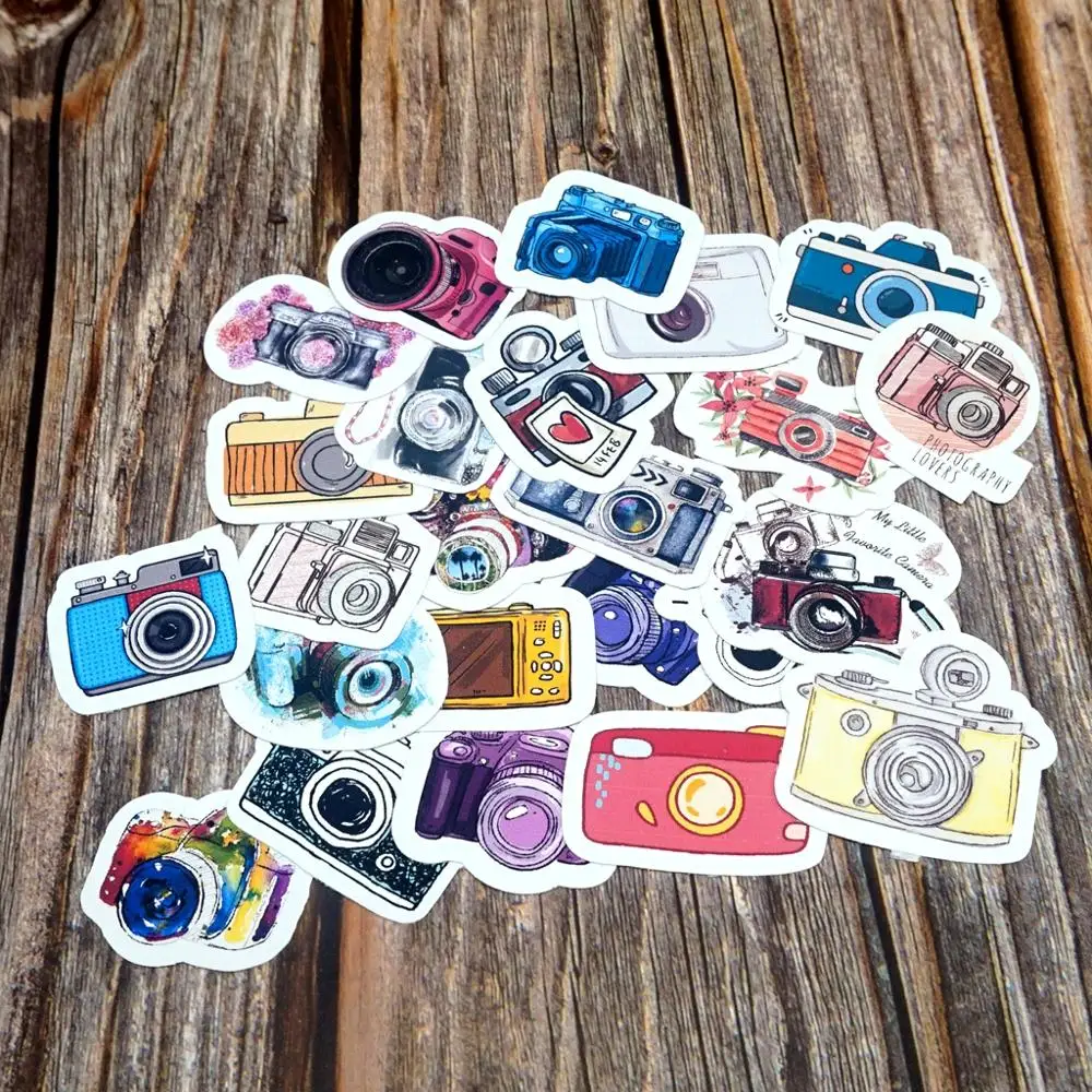 

24 шт., Симпатичные водонепроницаемые наклейки для камеры, чемодан для скейтборда, гитары, чемодана, ноутбука, дневника, стикеры для детей