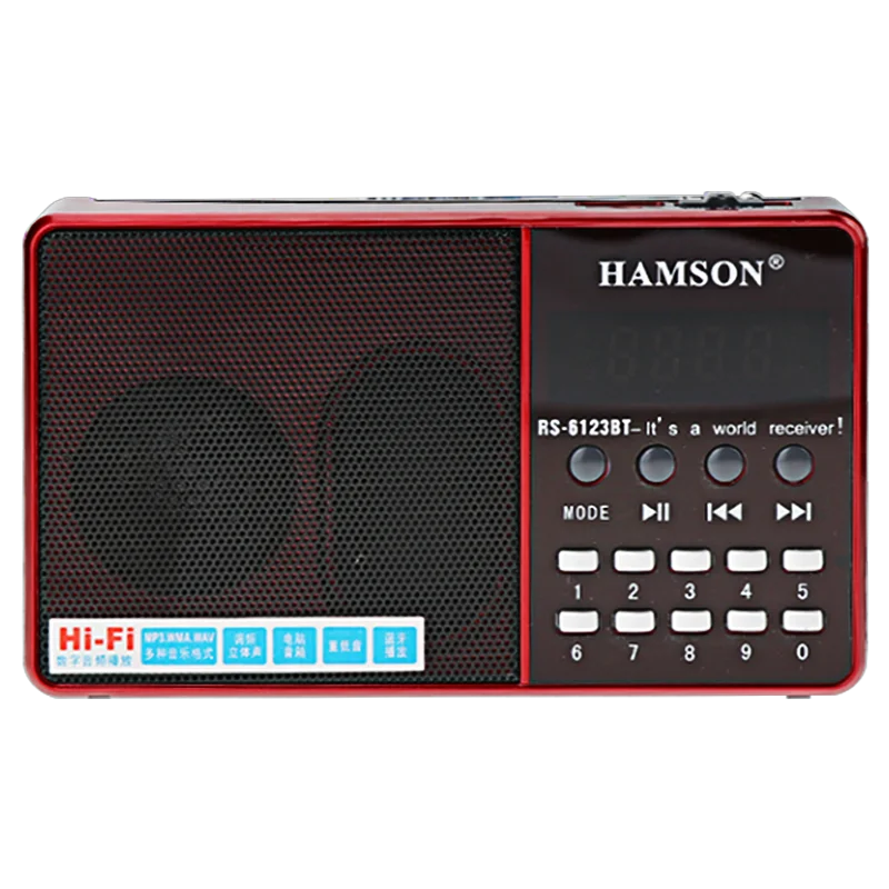 Bluetooth радиоприемник FM/AM/SW мини портативный с AUX TF USB цифровое радио|Радиоприёмники|