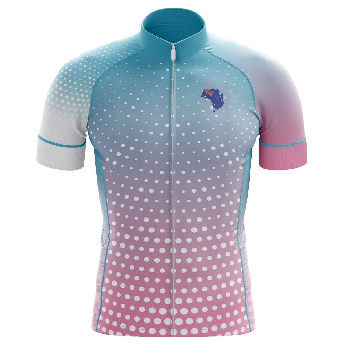 

HIRBGOD 2021 for Australia Men Cycling Jersey Pink Blue Gradient Bicycle Shirt Outdoor Bike Wear,TYZ574-01