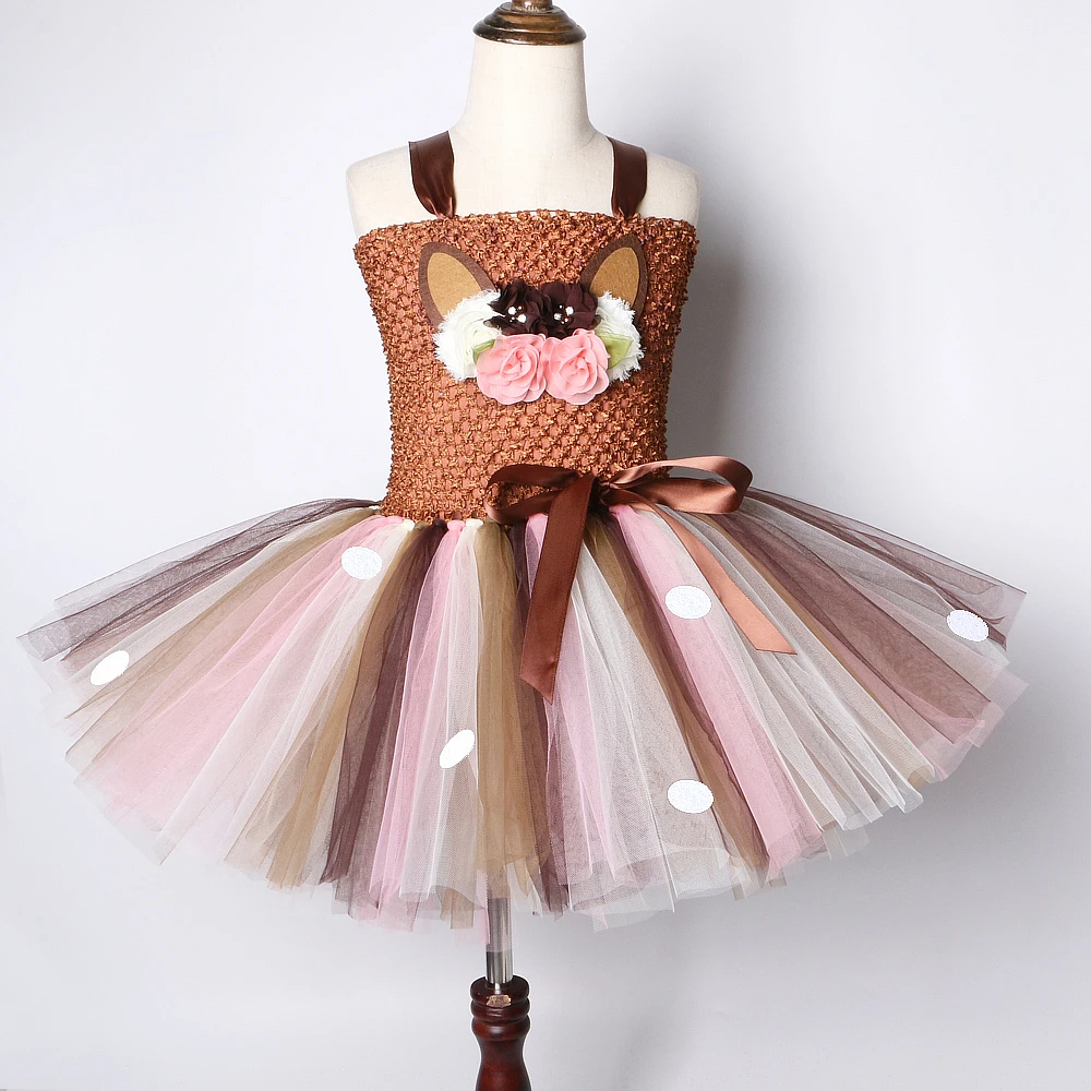 Детское платье с юбкой-пачкой в виде оленя | Детская одежда и обувь