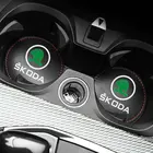 1 шт., автомобильный нескользящий коврик для подстаканника Skoda Octavia Fabia Rapid Yeti Superb A5 A7 A2