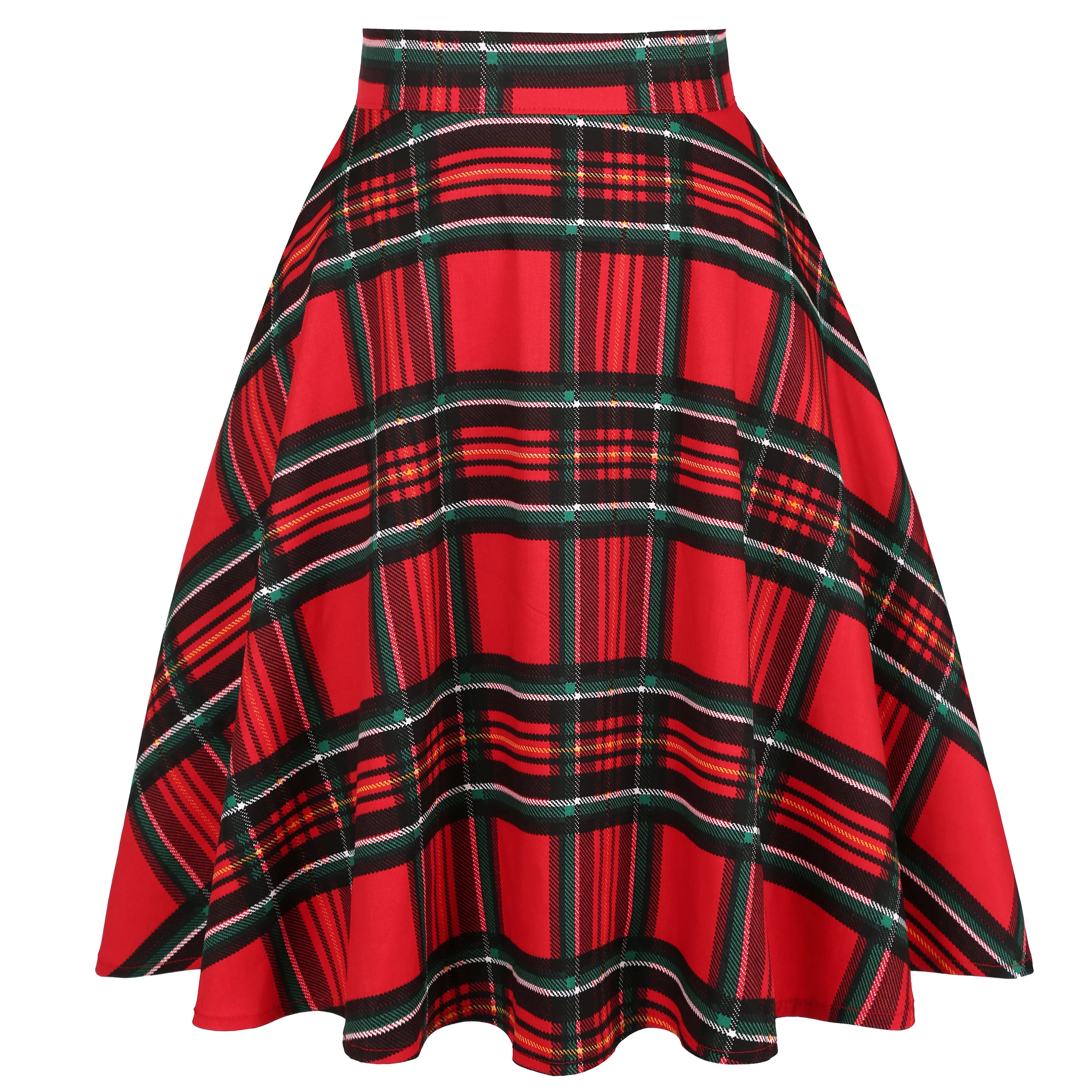 

Женская плиссированная юбка до колен, винтажная трапециевидная юбка в клетку, с высокой талией, школьная юбка в стиле преппи, Y2K, в английско...