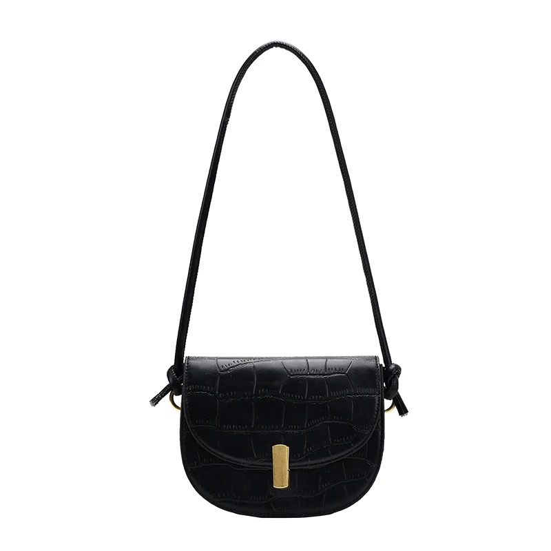 

French Niche Bag Autumn / Winter 2020 New Fashion One Shoulder Messenger Pack Women Alligator Pattern Saddle Bag C620