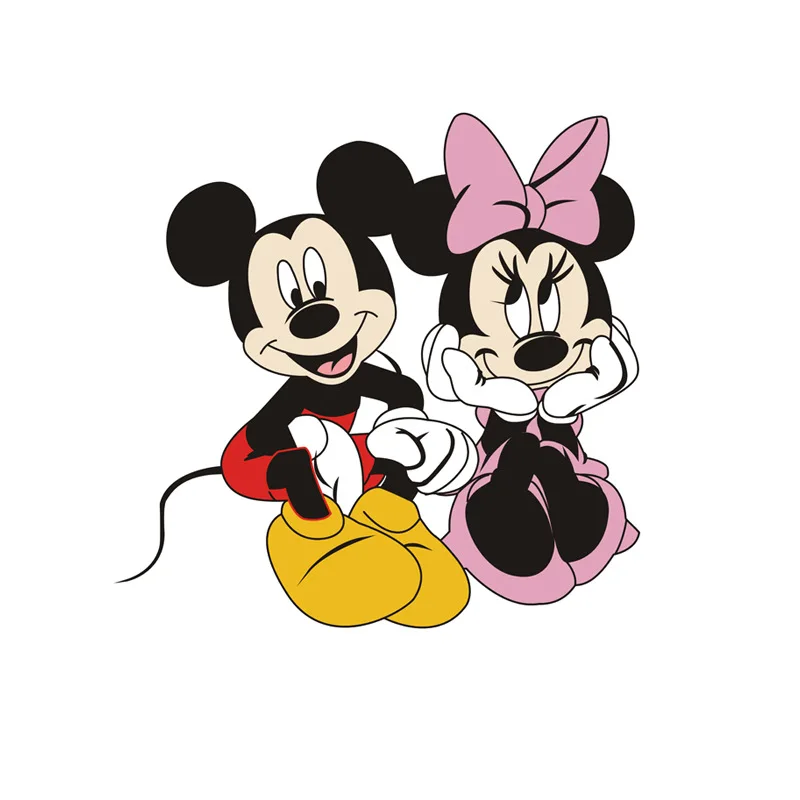 Наклейка на автомобиль Disney с Микки и Минни милая наклейка бак топлива дверь окно