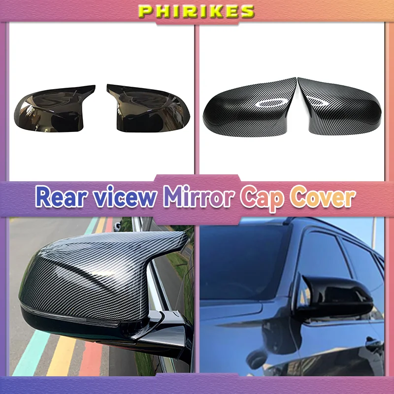 

Auto Car Rear View Side Mirror Cover Trim for BMW F25 X3 F26 X4 F15 X5 F16 X6 14-18 Carbon Fiber Style