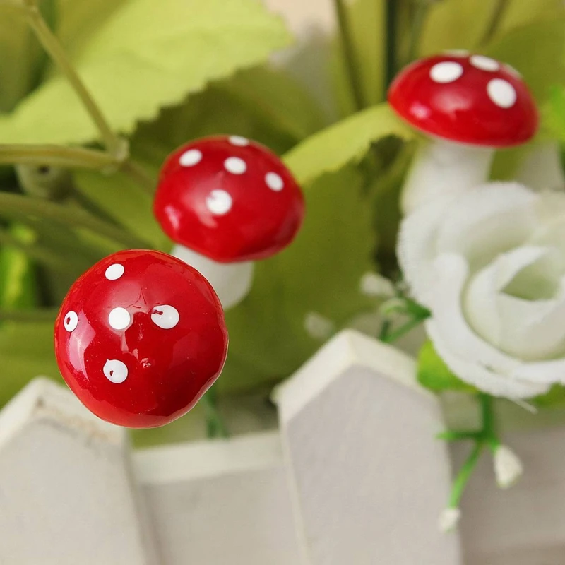 10pcs Decorations Miniature Toadstool Dot Mushrooms Party Garden Ornament Decor Gift | Дом и сад