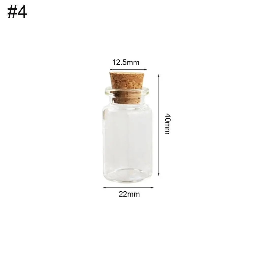 7ml 2 шт Контейнеры украшения Популярные банки сообщение флаконы дешевые бутылки мини стеклянные банки DIY маленькие пробковые пробки украшения - Цвет: 7ml