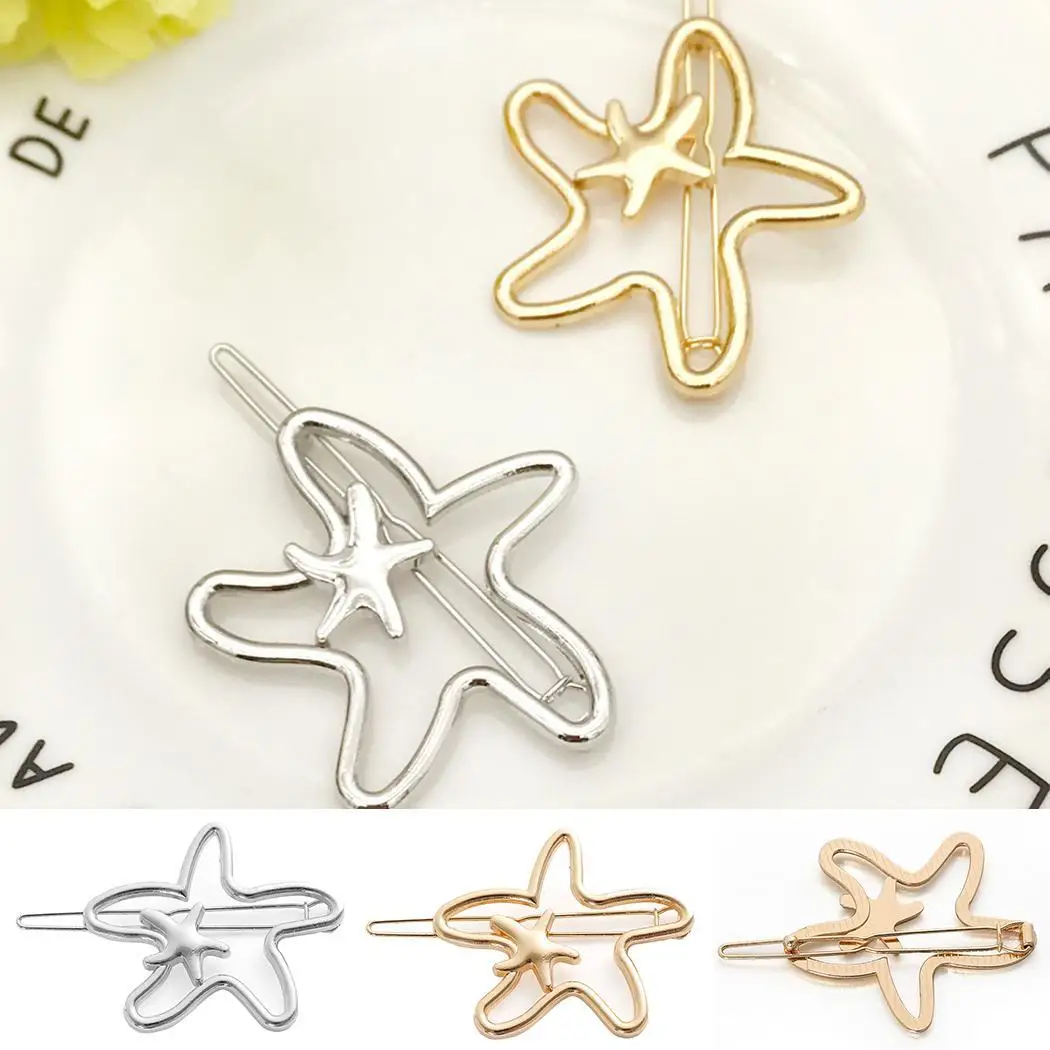 Модная Геометрическая пустотелая заколка для причёски Женская Повседневная