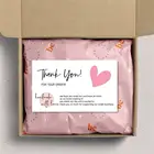 Визитница розовая с надписью Thank You, 30 цветов