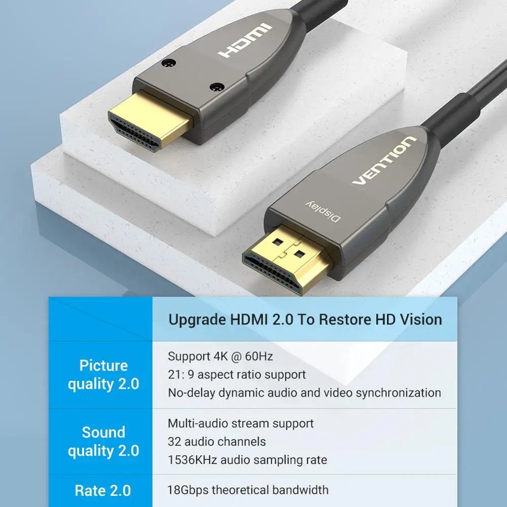Оптоволоконный кабель HDMI 2 0 4K 60 Гц 18 Гбит/с HDR|Кабели VGA| |