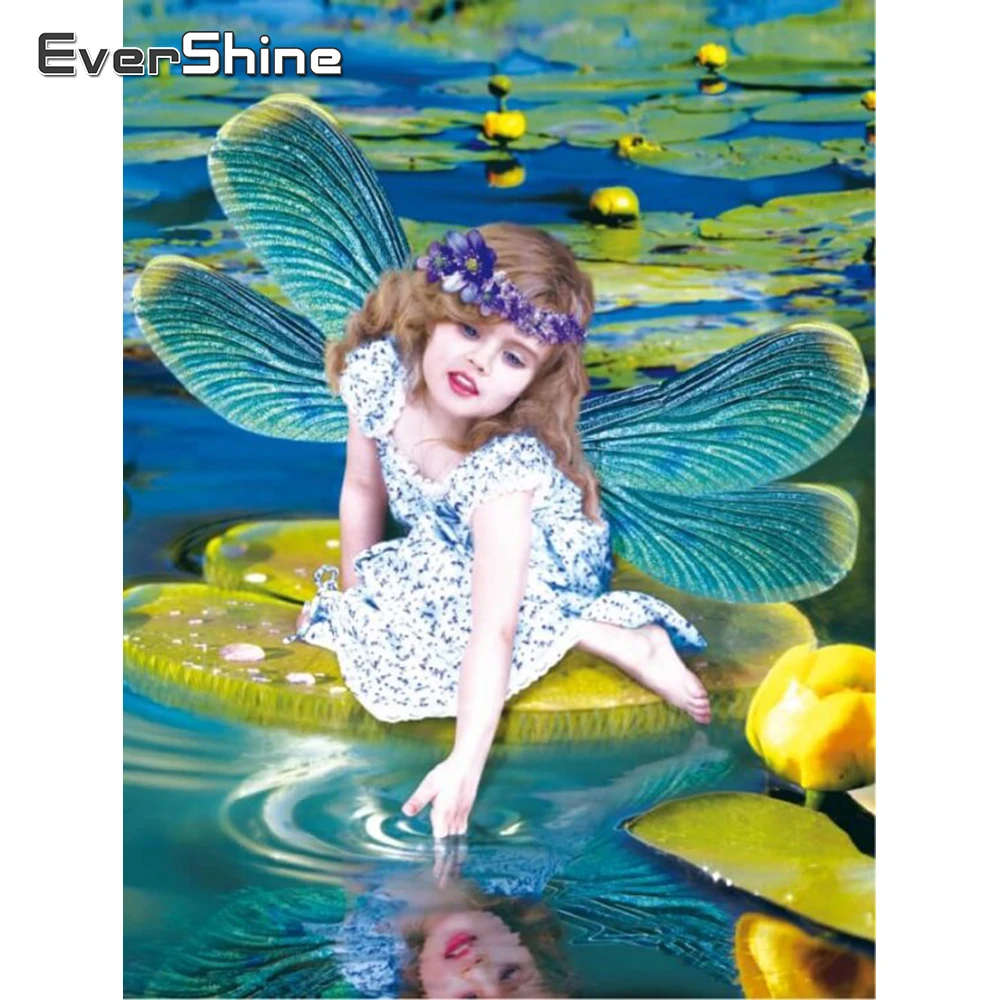 EverShine 5D алмазная живопись полная дрель квадратная вышивка стразами Девушка Набор