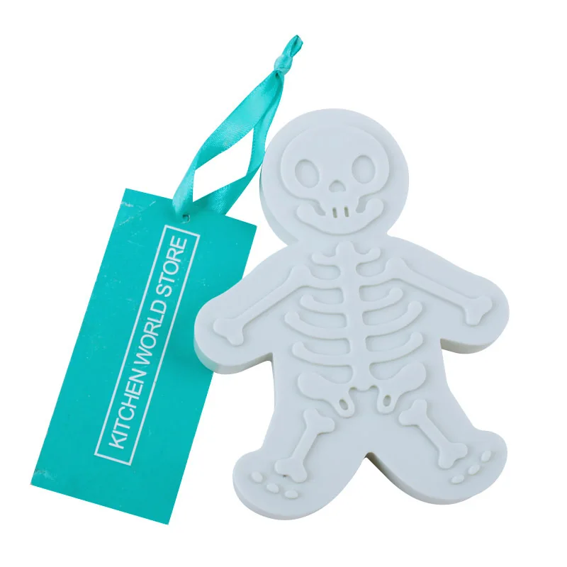 

Skull gingerbread Man biscuit mould Plastic printing mould Press biscuit maker kitchen tool