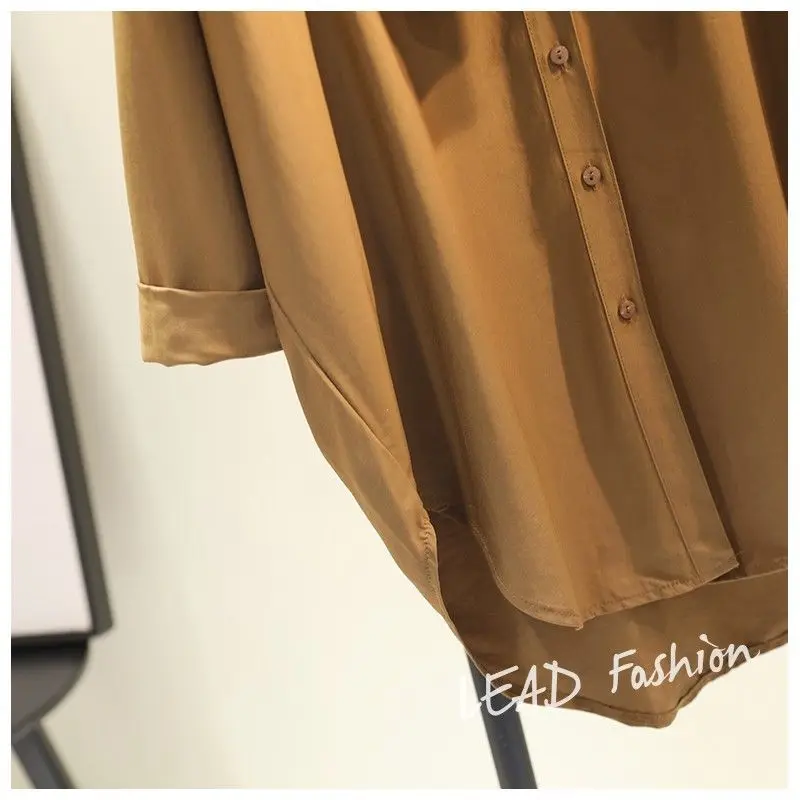 

Long Sleeve Shirt Women's 2021 Spring Autumn New Korean Loose Casual Shirt Top Cardigan Fashion Oversized Loose Vintage Shirt