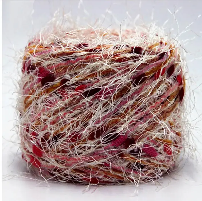 Пряжа из хлопка и перьев 50 г/лот для ручного вязания металлическая пряжа крючком