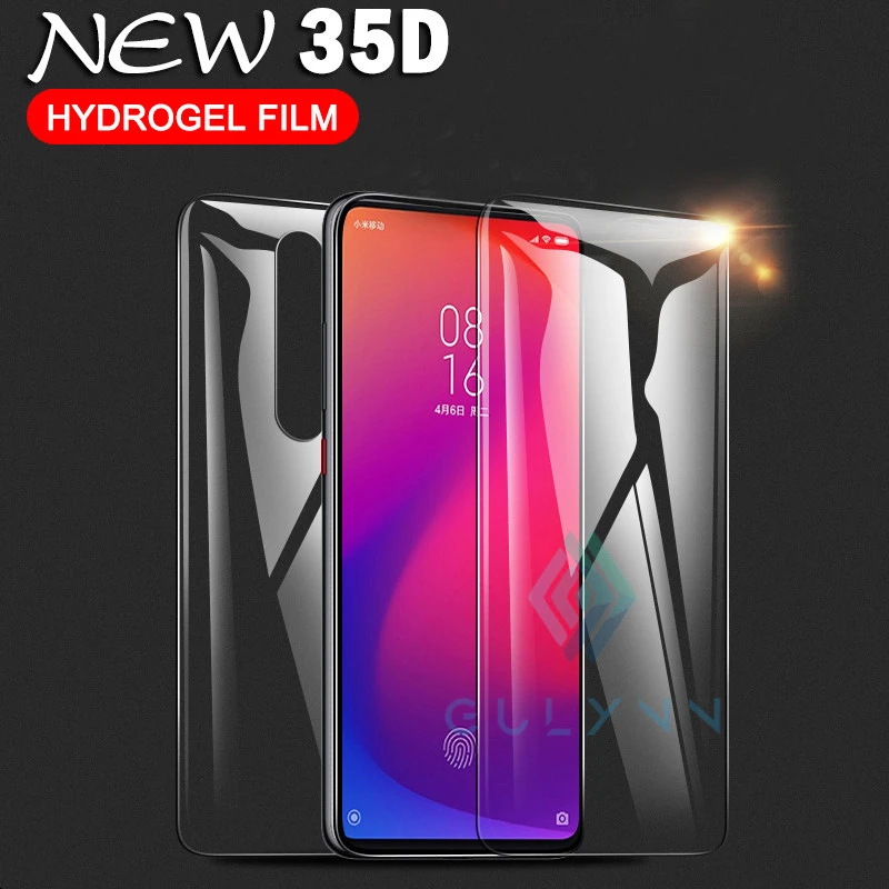 Передняя + задняя Гидрогелевая пленка для Xiaomi Redmi K20 Note 6 7 5 8 9 Pro Защита экрана Mi 9T 9X