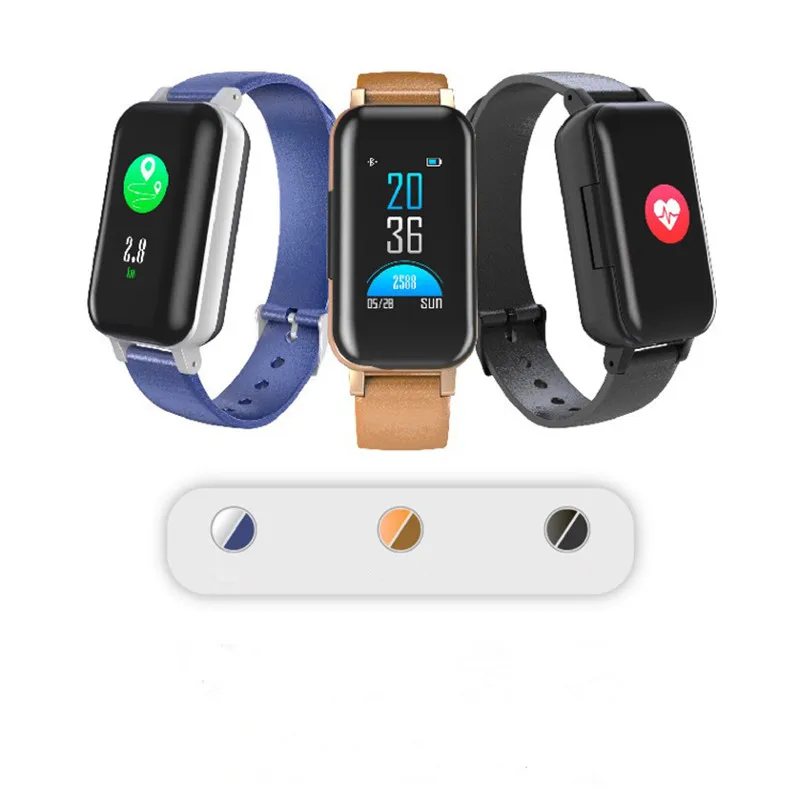 Смарт-часы wearbud, беспроводные Bluetooth наушники, Smartband для Xiaomi huawei, браслет, кровяное давление, пульсометр, браслет, гарнитура