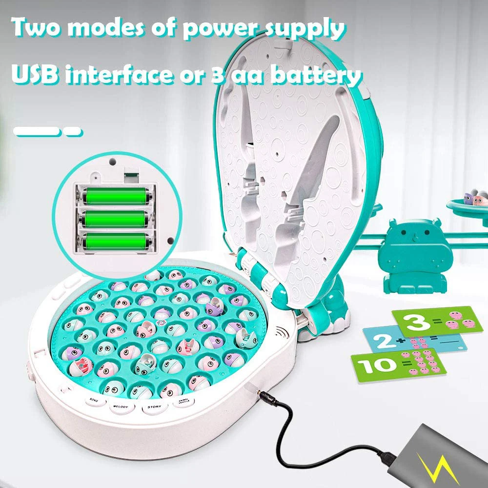 

Fishing Games Toys For Kids - 4 In 1 Hippo Electric Magnetic Fishing Toys Set Game Puzzle Toys Early Educational Toys For Child