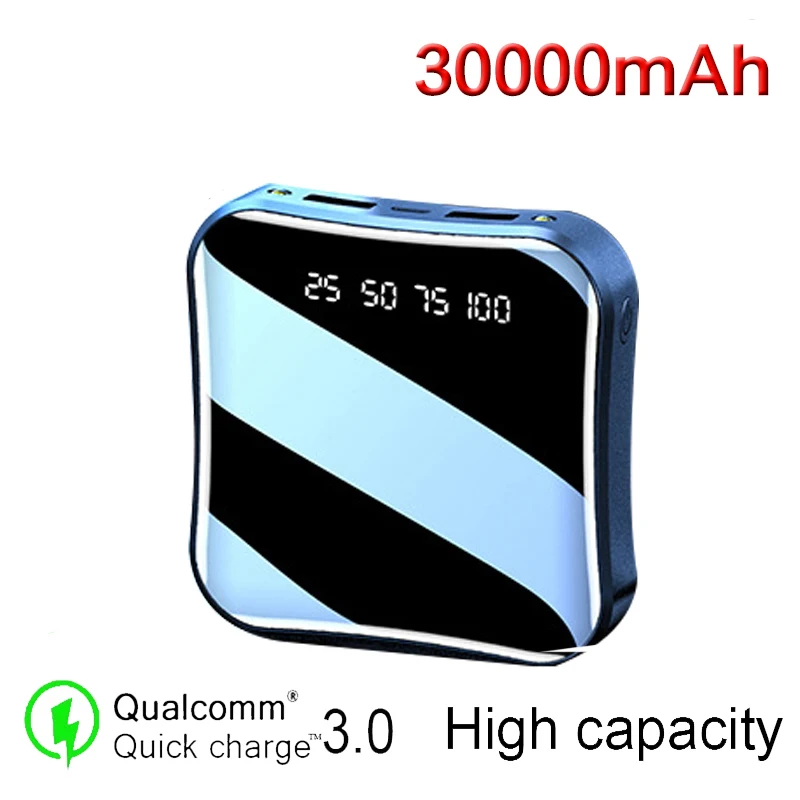 

Внешний аккумулятор с 2-мя USB-портами, 30000 мАч