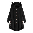 Женская куртка на пуговицах с капюшоном, пуловер в стиле пэчворк, свободная блузка, теплая плотная ветровка, верхняя одежда, размера плюс