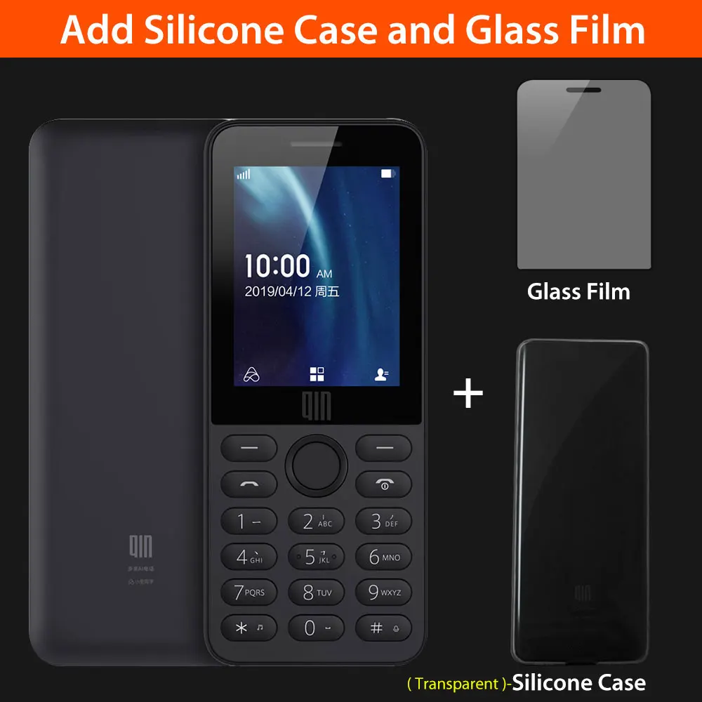 Xiaomi QIN QF9 4G сеть Wi-Fi 1820mAH BT 4,2 инфракрасный пульт дистанционного управления Две sim-карты функция телефона - Цвет: Add Film and Case