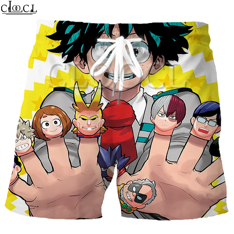 

CLOOCL Anime My Hero Academy Men Sports 3D Print Summer New Leisure Loose Hip Hop Fashion Harajuku Style Beach Shorts