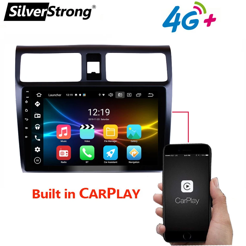 CARPLAY RDS DSP Android 10 0 4G Автомобильный видеомагнитофон GPS для Suzuki SWIFT 2din 32 ГБ NAVITEL I GO Map|Автомагнитолы| |