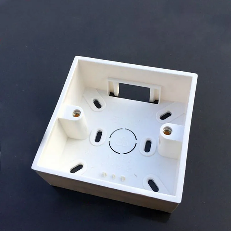 86 Type Universal Flame Retardant Wall Junction Boxes 86*86*38mm PVC Wiring Bottom Box For Switch Outlet |