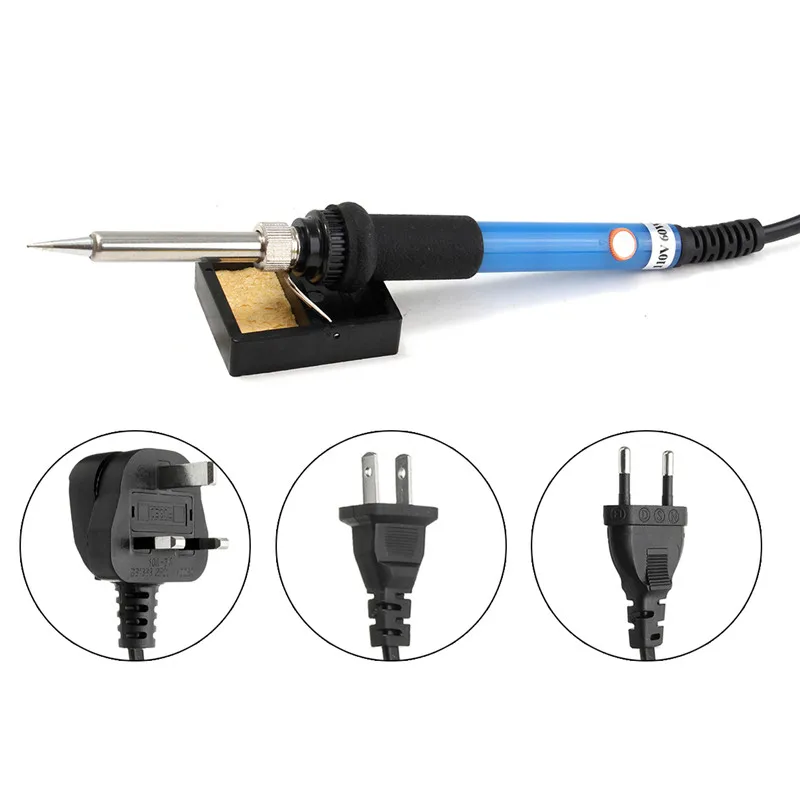 Электрический паяльник с регулируемой температурой 220 В 60 Вт + 5 наконечников