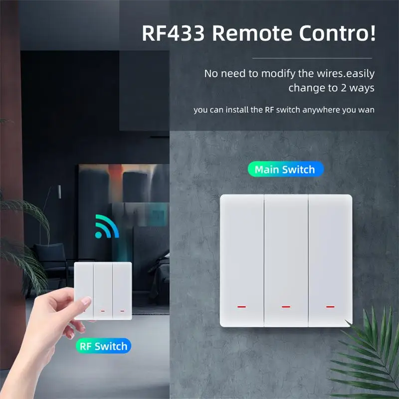 Кнопка Беспроводной переключатель светильник РЧ пульт дистанционного