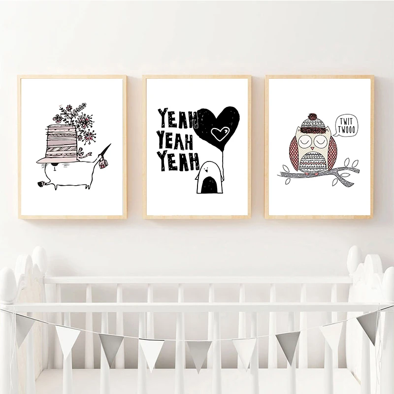 Картины на холсте с изображением совы птиц и кота животных | Дом сад