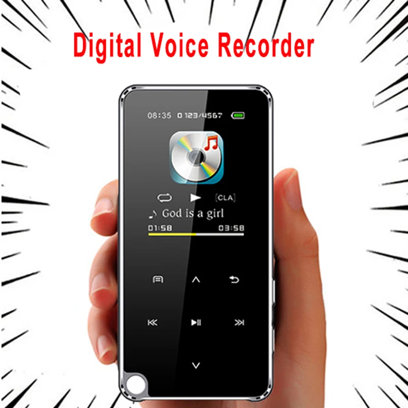 Музыкальный видеоплеер цифровой диктофон с аудио и звуком Портативный сенсорный
