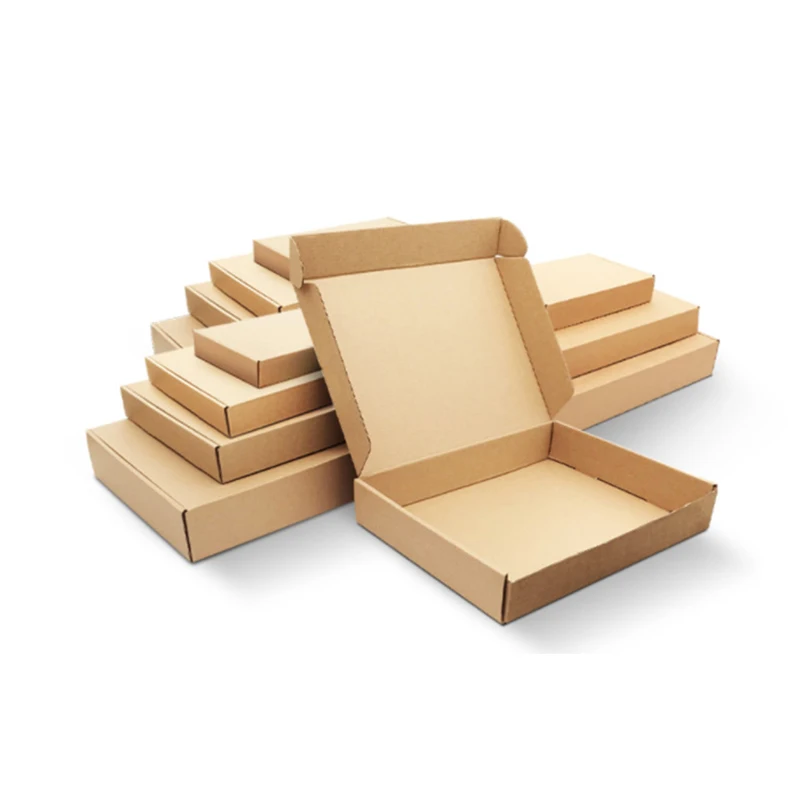 

30Pcs Thick Carton Mailer Box Kraft Paper Small Gift Packing Box Brown Cardboard Jewelry Express Box Blank Corrugated Box 22Size