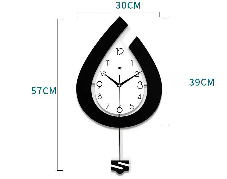 Большие деревянные настенные часы Европейский Тихий современный дизайн