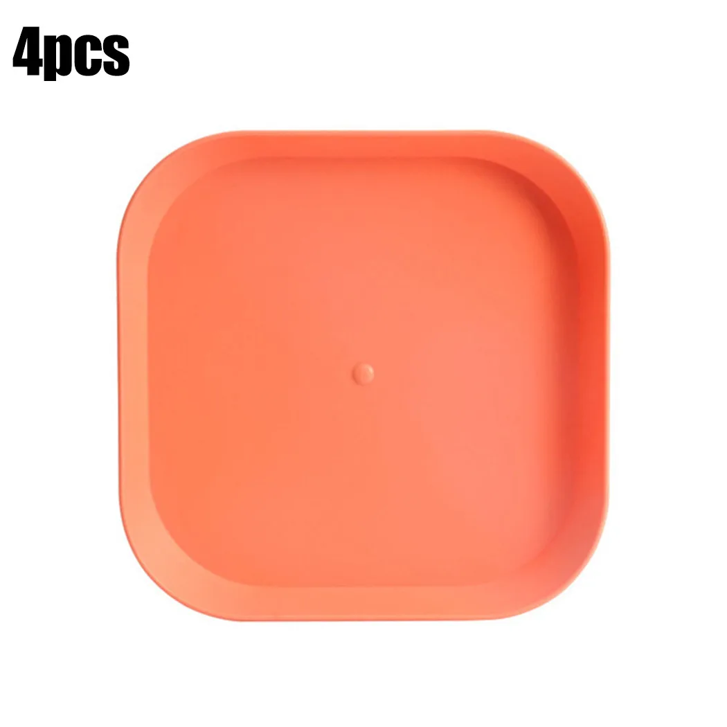 

4pcs Home Plastic Plates Unbreakable Dinner Dishes Lightweight Salad Pasta Fruit Snacks Plates Kitchen Table Scrap Tray