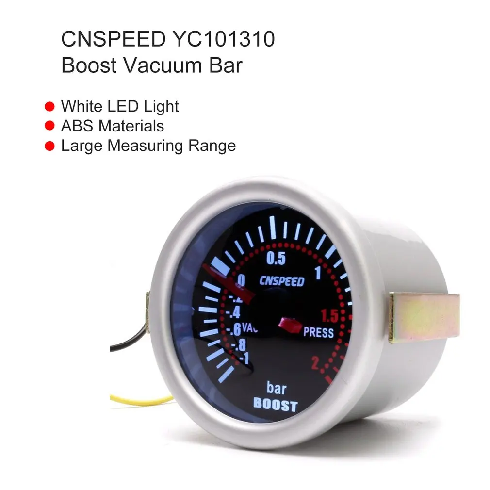 CNSPEED YC101310 цифровой универсальный 52 мм Автомобильный турбонаддув вакуумный-1~ 2 БАР МАНОМЕТР пресс манометр указатель метр Дым Лен светодиодный