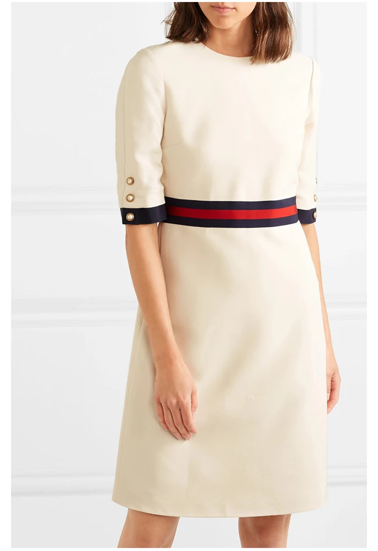 PandaQ женское платье подгонянное Подиум OL офисные ветряные строчки однотонные