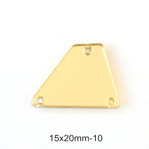 15x20mm-P10 50 шт. акриловое зеркало пришивные стразы акриловые Пришивные зеркала нерегулярные шампанское пришивные камни аксессуары для платья F0021 - Цвет: 15x20mm-P10