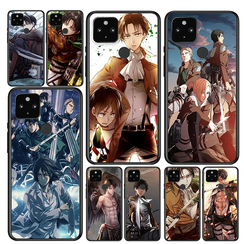 

Attack on Titan Anime Shockproof Cover for Google Pixel 6 Pro 5 4 4A XL 5G Black Phone Case Shell Soft Fundas Coque Capa