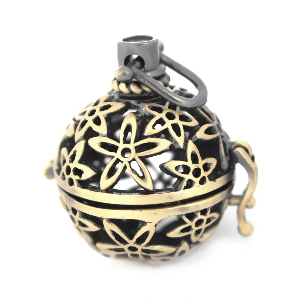 Винтажный круглый полый филигранный кулон в клетку диффузор эфирного масла