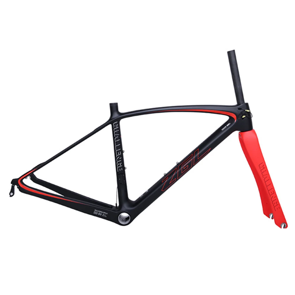 ZGL V Brake Road Bicycle Frame Orange/Black/Pink 430/470/500/530 mm T800 Carbon Fibre Racing Cycling Tool Equipment | Спорт и