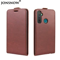 leather flip case for realme 5 pro c3 c3i 6i luxury wallet cases full coverage protective phone cover flip holster cases