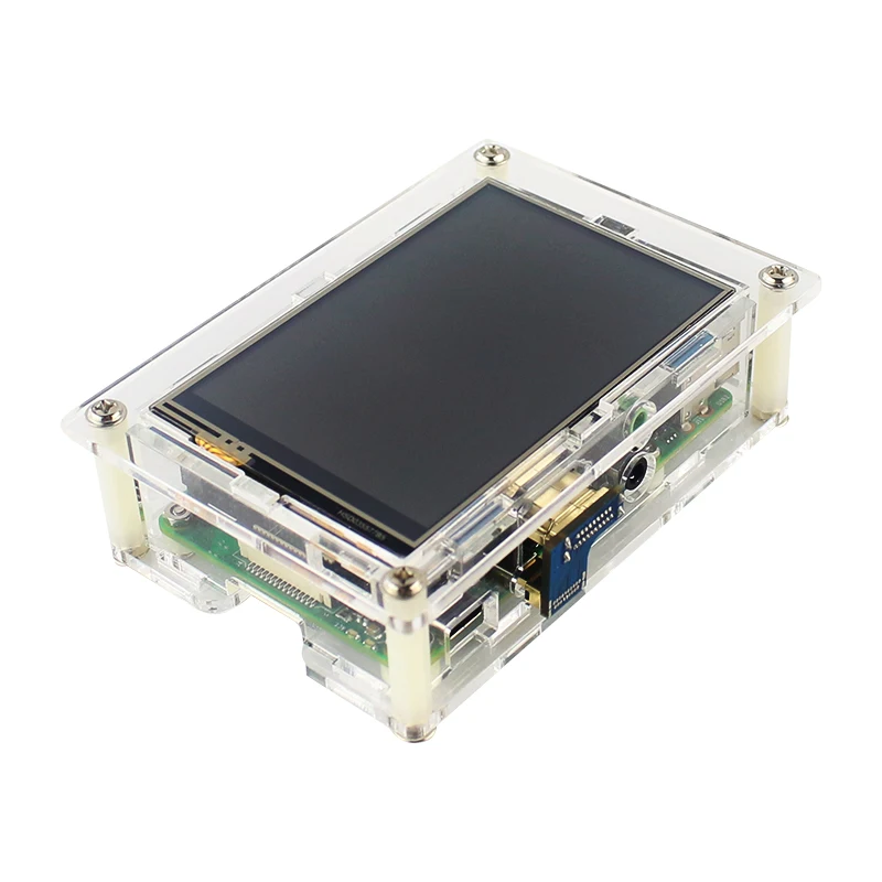 Акриловый чехол для Raspberry Pi 4 с сенсорным экраном 3 5 дюйма и ЖК дисплеем совместим