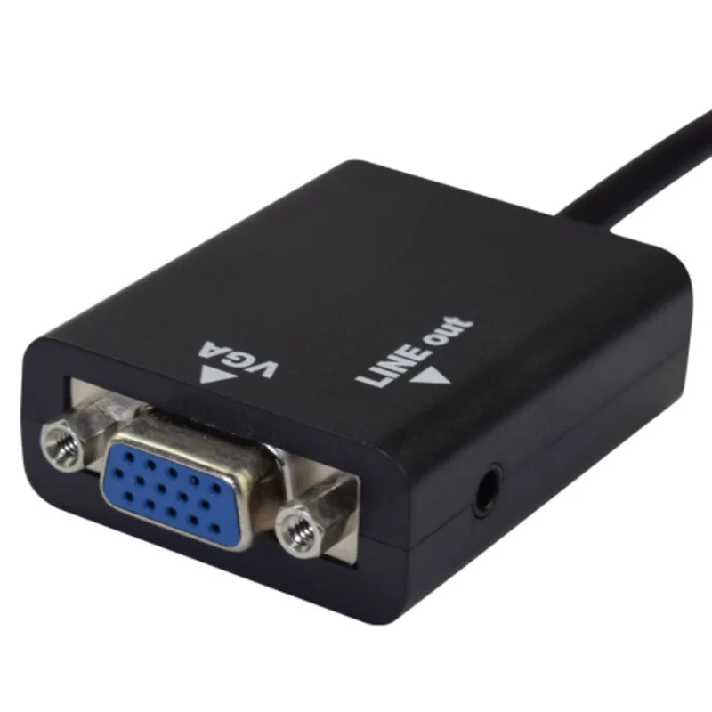 Мини-адаптер HDMI-VGA мини-адаптер HDMI с внутренней резьбой на внутреннюю резьбу VGA 1080p