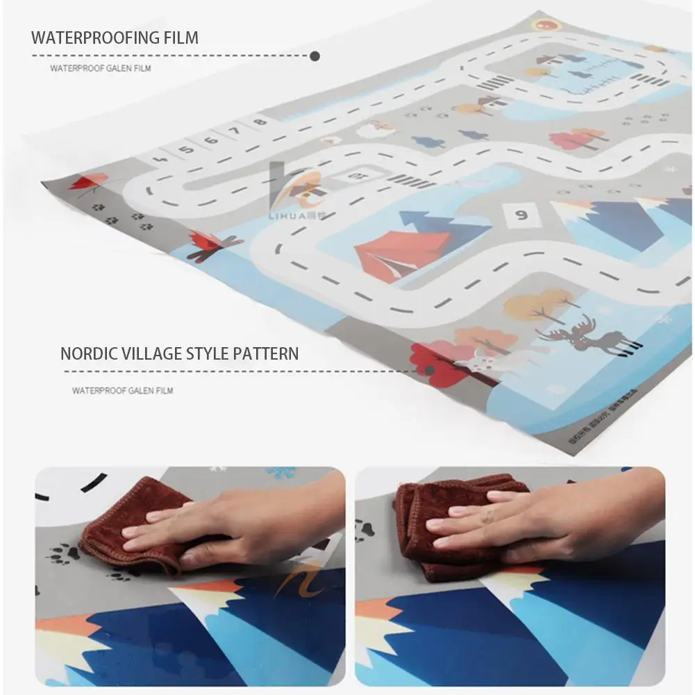 Детский дорожный паркинг карта игровой коврик автомобильный с дорогой для детей