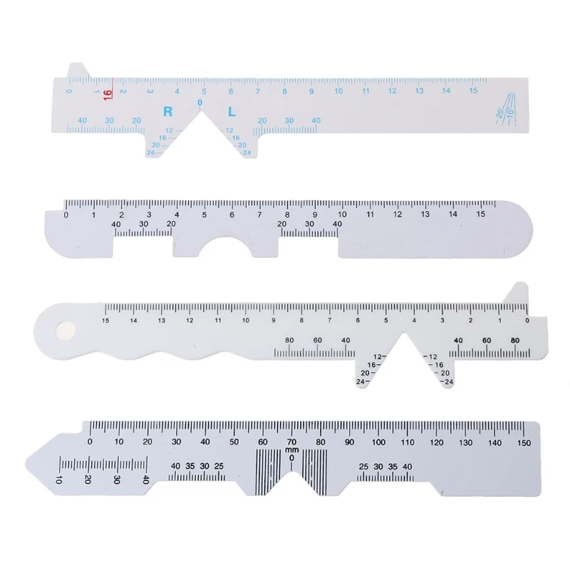 

4 Types/set White Straight Edge PD Ruler Pupillary Distance Rulers