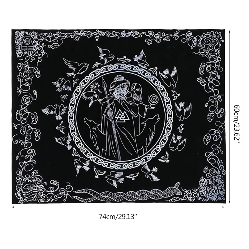 

Rectangle Pendulum Divination Tablecloth Ta-rots Card Pad Runes Altar Table Cloth Constellation Magic Board Game Velvet