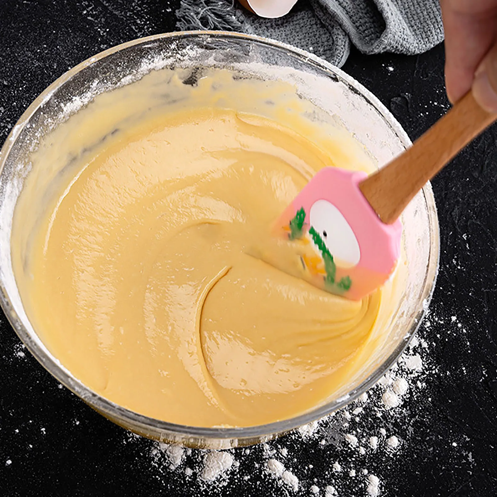 Креативный силиконовый шпатель с длинной ручкой скребок инструмент для выпечки