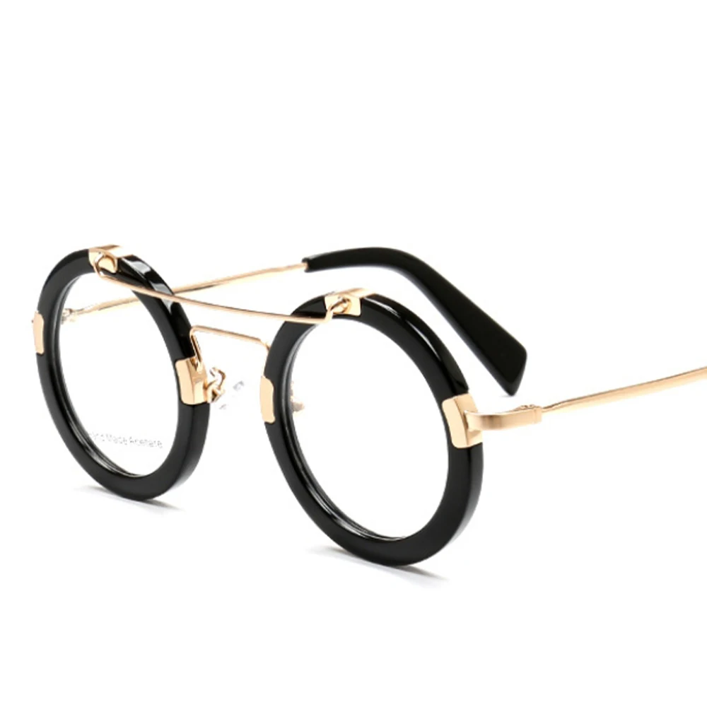 

80121 Acetate Round Handmade Glasses Frame Men Women Optical Fashion Computer Eyeglasses