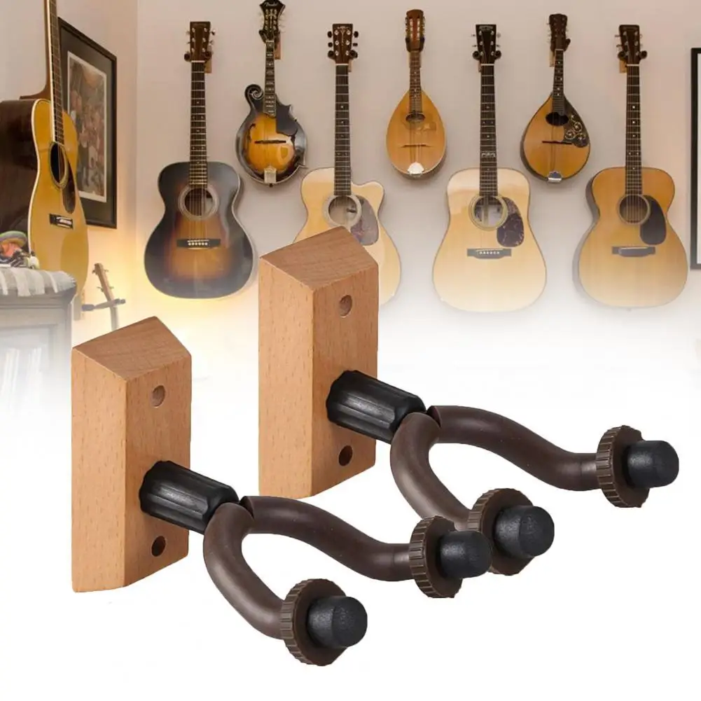 

Деревянный держатель-вешалка для гитары, 1 комплект, настенный кронштейн, подставка для дисплея, крючок подходит для большинства аксессуаро...
