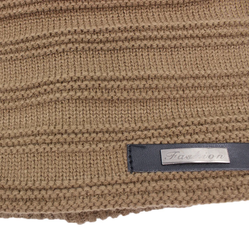 Шапка бини ALTOBEFUN Мужская зимняя шапка из искусственного меха теплая мешковатая